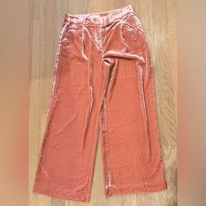 LOFT Pants women’s size 12 Velor high waisted Trousers coquette super wide leg